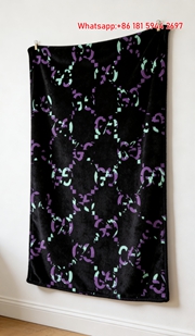 Gucci GG Monogram Cyber Pixel Flannel Blanket Glitch Art Gucci Monogram Decor Throw blankets IMG_2622
